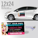 Cannaglobe Car Magnets Black