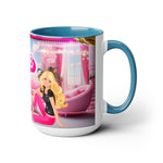 Barbie Two-Tone Coffee Mugs, 15oz