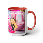 Barbie Two-Tone Coffee Mugs, 15oz