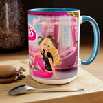 Barbie Two-Tone Coffee Mugs, 15oz