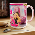 Barbie Two-Tone Coffee Mugs, 15oz