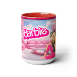 Barbie Two-Tone Coffee Mugs, 15oz