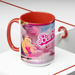 Barbie Two-Tone Coffee Mugs, 15oz