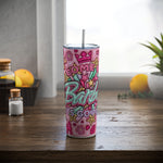 Barbie Skinny Tumbler | Skinny Tumbler with Straw | Corral Designs