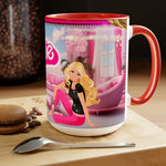 Barbie Two-Tone Coffee Mugs, 15oz