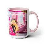 Barbie Two-Tone Coffee Mugs, 15oz