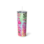 Barbie Skinny Steel Tumbler with Straw, 20oz