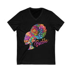 Barbie Afro Unisex Jersey V-Neck Tee