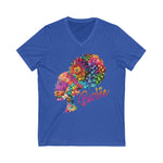 Barbie Afro Unisex Jersey V-Neck Tee
