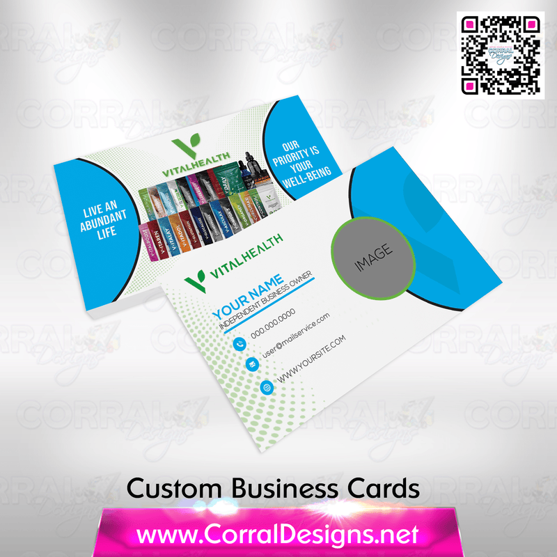 Vital Health Business Cards Blue