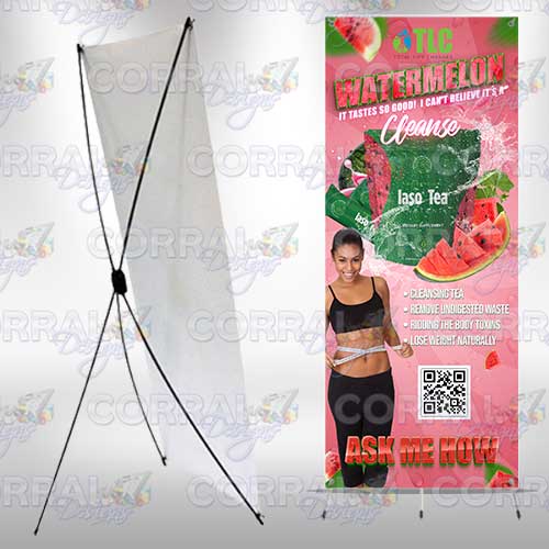 TLC Iaso Tea Watermelon X-Frame Banner