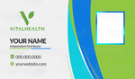 Vital Health Business Cards blue-green photo