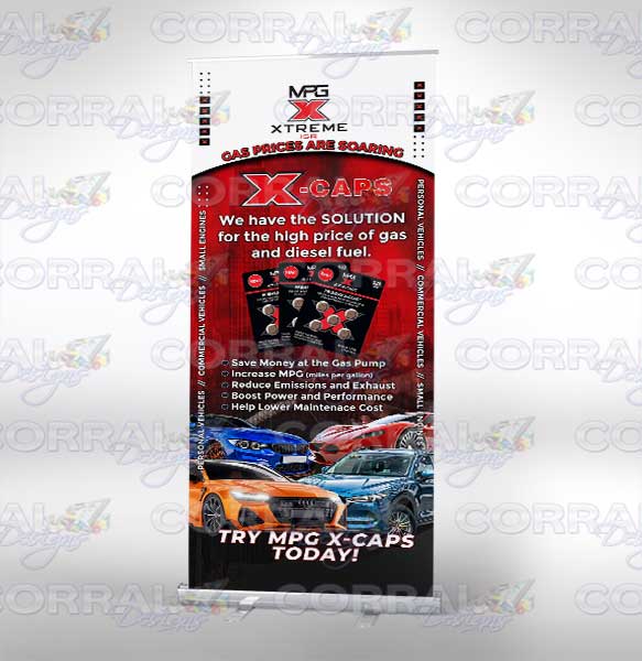 Xtreme MPG X-Caps Premium Retractable Banner