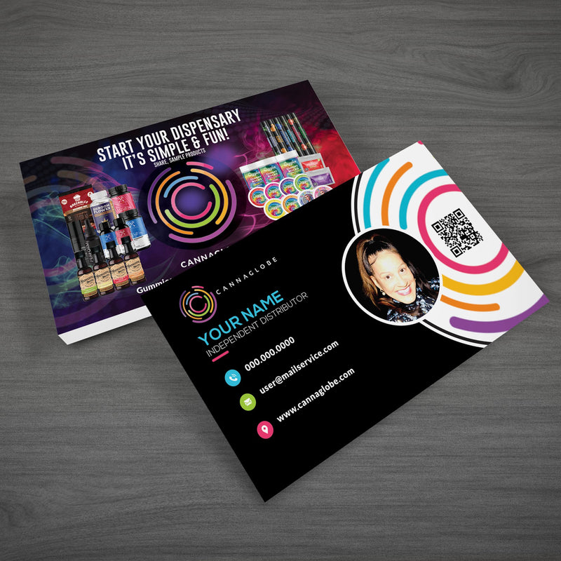 Cannaglobe Business Cards with Photo and products