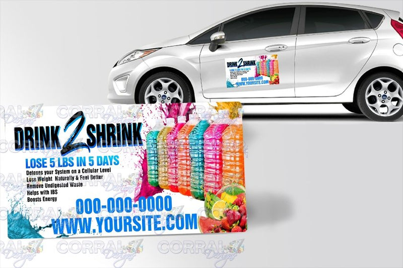 Drink2Shrink Car Magnets -Blue