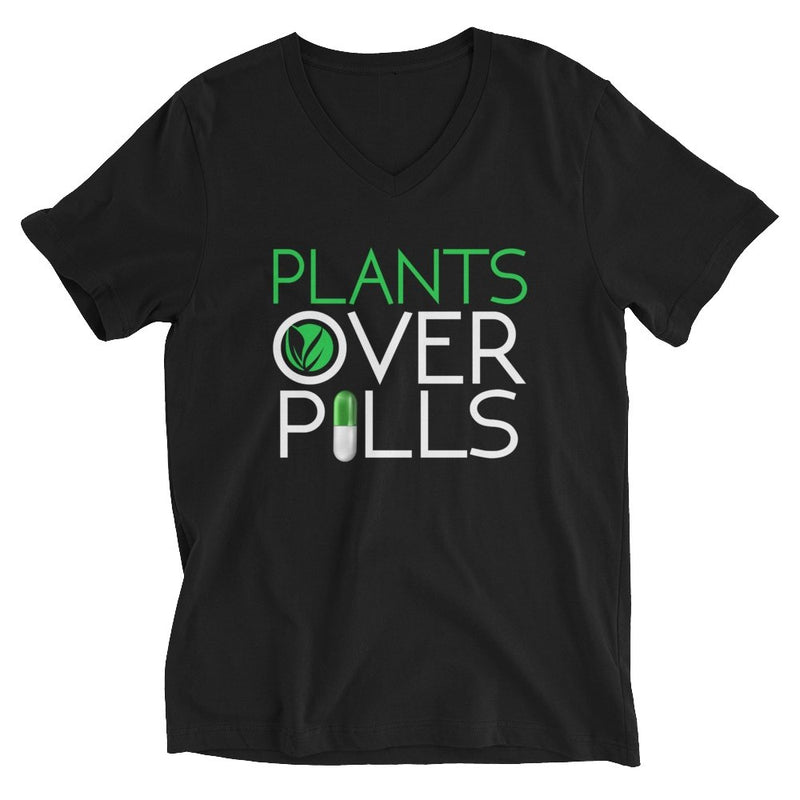 Plants Over Pills V-Neck T-Shirt