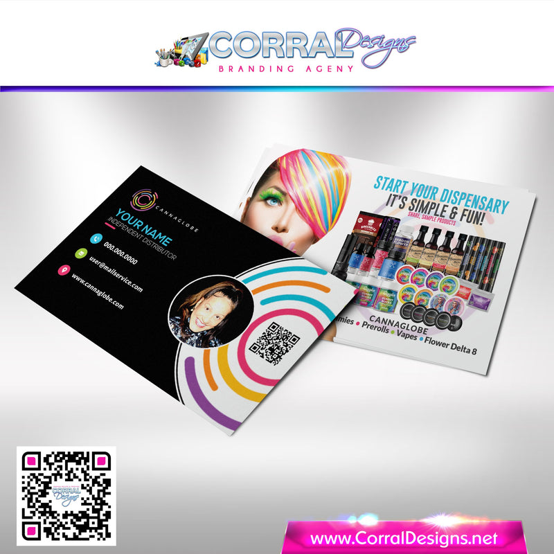 Cannaglobe postcards blackwhite