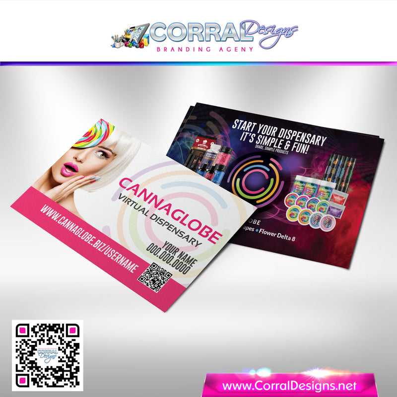 Cannaglobe postcards Dispensary Color