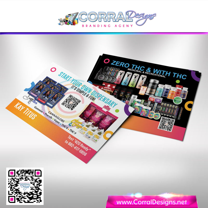 Cannaglobe postcards with Snoop black back