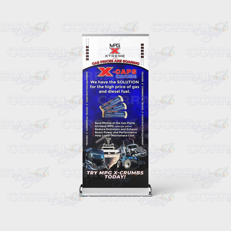 Xtreme MPG X-Crumbs Premium Retractable Banner