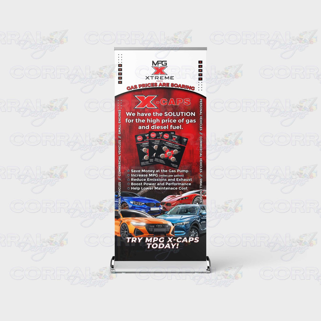 Xtreme MPG XCaps Premium Retractable Banner Corral Designs