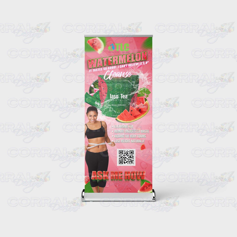 Total Life Changes Retractable Banners Iaso Tea Watermelon