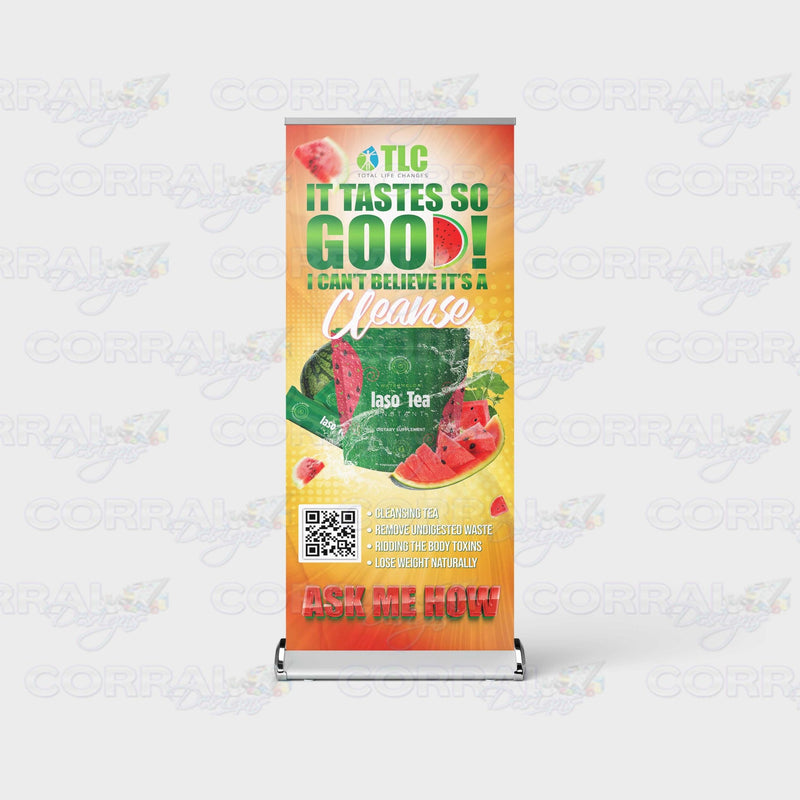 Total Life Changes Retractable Banners Iaso Tea Watermelon