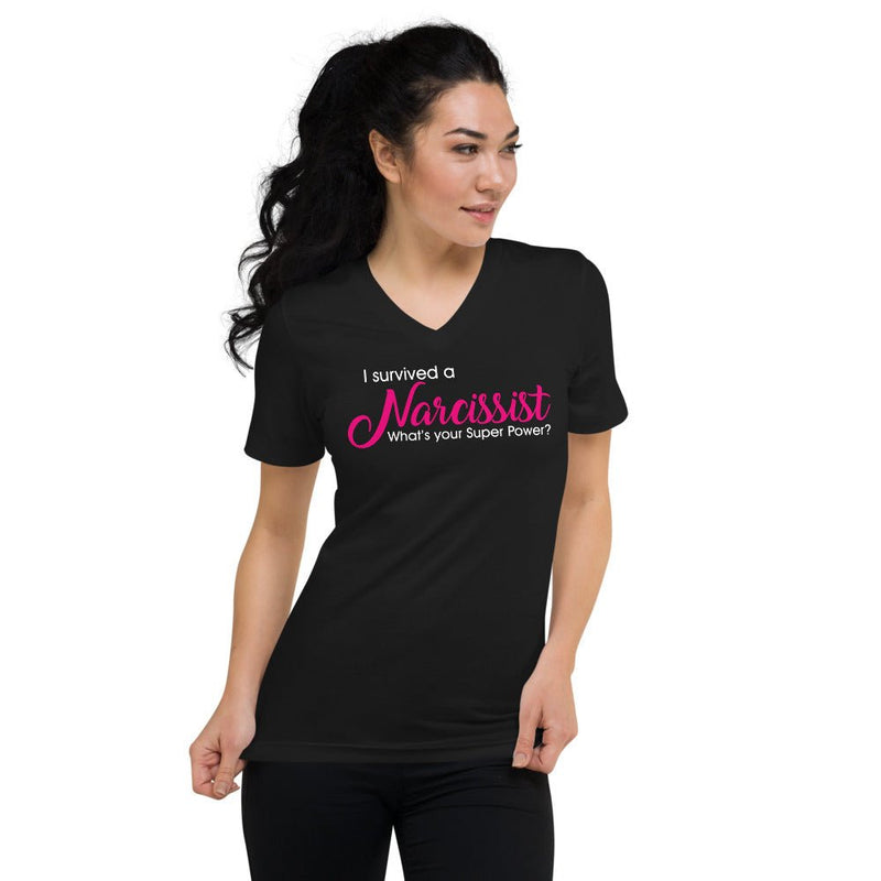 I survived a Narcissist V-Neck T-Shirt