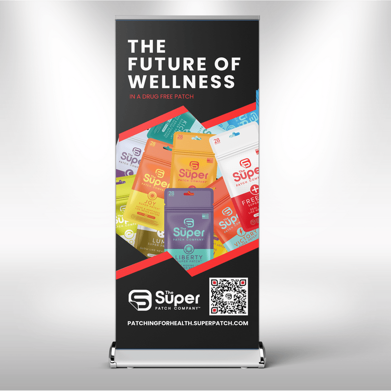 Super Patch Retractable Banner The Future with patches