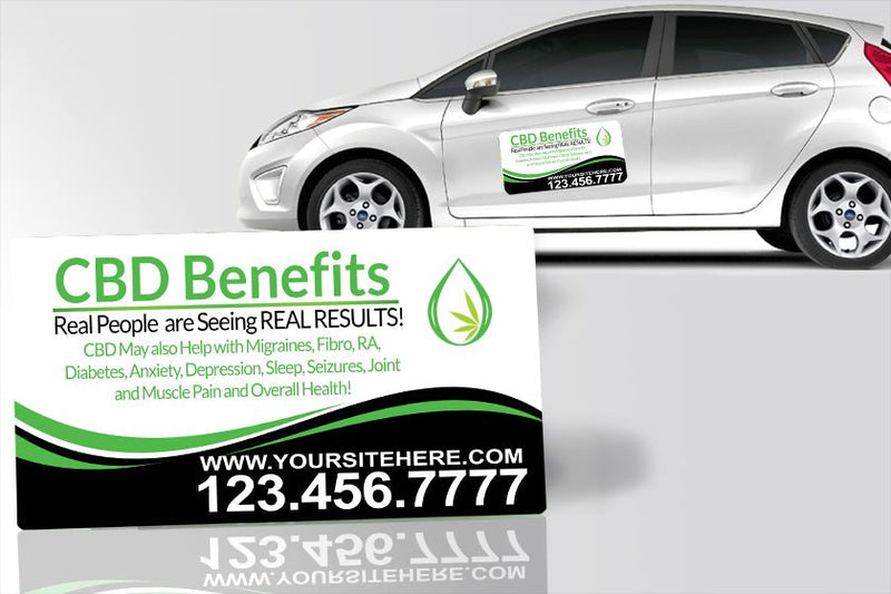 Generic White Green Car Magnets