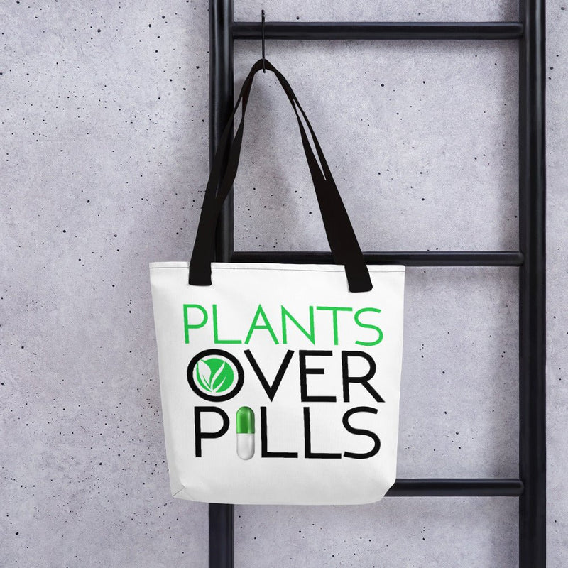 Plants Over Pills Tote bag